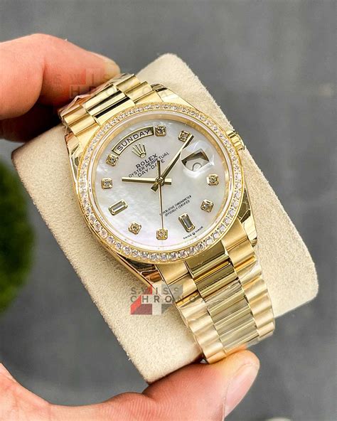 rolex watch 36 mm gold with diamond for women|rolex day date 36 inch.